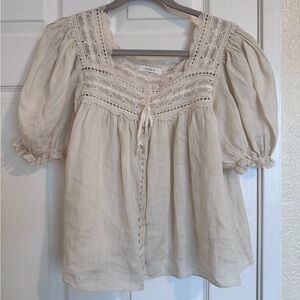Doen Anneth top in nutmilk size S NWOT RARE FIND